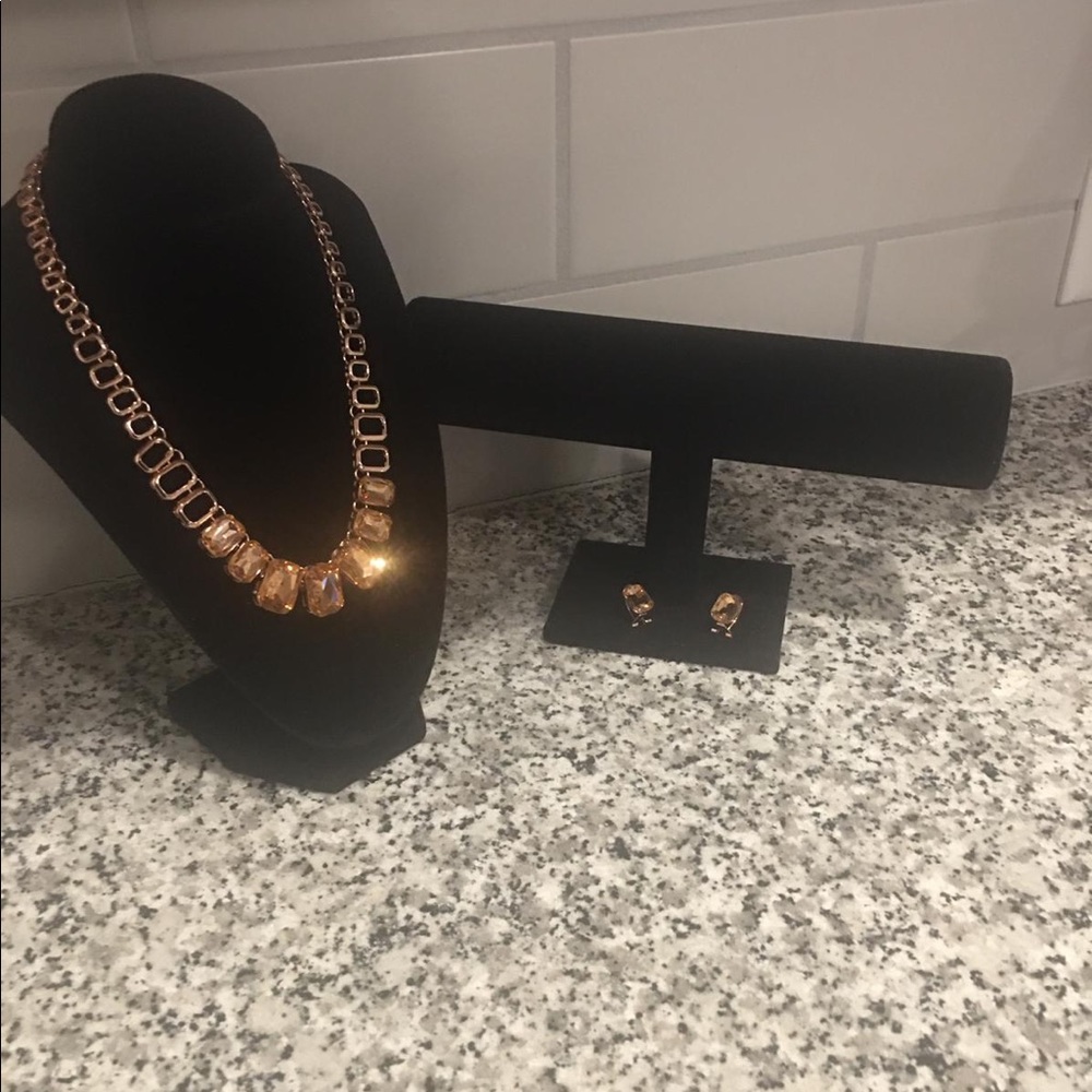 New Rose Gold Costume Necklace set